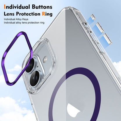 For iPhone 16 Plus Ice Feel HD Transparent MagSafe PC Full Coverage Phone Case(Purple) - iPhone 16 Plus Cases by buy2fix | Online Shopping UK | buy2fix