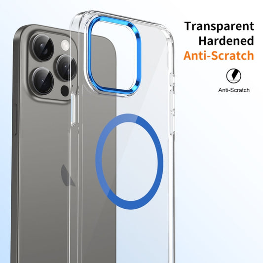 For iPhone 16 Pro Ice Feel HD Transparent MagSafe PC Full Coverage Phone Case(Blue) by buy2fix