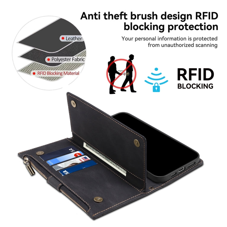 For Samsung Galaxy A16 5G ESEBLE Retro Frosted RFID Flip Leather Phone Case(Black) - Galaxy Phone Cases by ESEBLE | Online Shopping UK | buy2fix