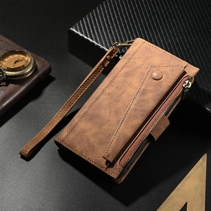 For Samsung Galaxy A06 5G ESEBLE Retro Frosted RFID Flip Leather Phone Case(Brown) - Galaxy Phone Cases by ESEBLE | Online Shopping UK | buy2fix