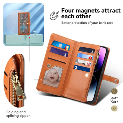 For Samsung Galaxy A16 5G ESEBLE Star Series Lanyard Zipper Wallet RFID Leather Case(Brown) - Galaxy Phone Cases by ESEBLE | Online Shopping UK | buy2fix