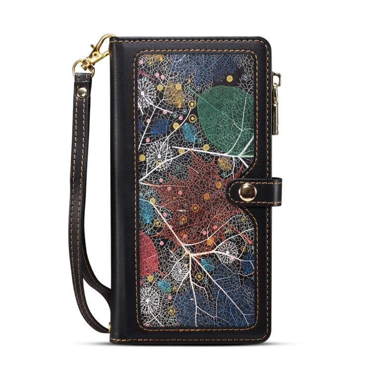For Samsung Galaxy A16 5G ESEBLE Star Series Lanyard Zipper Wallet RFID Leather Case(Black) - Galaxy Phone Cases by ESEBLE | Online Shopping UK | buy2fix