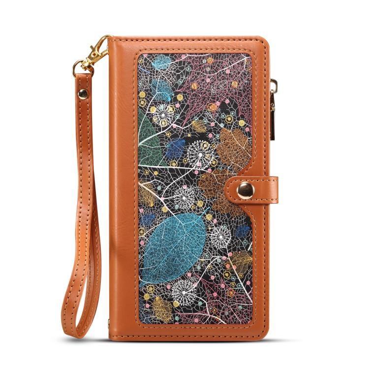 For Samsung Galaxy A06 5G ESEBLE Star Series Lanyard Zipper Wallet RFID Leather Case(Brown) - Galaxy Phone Cases by ESEBLE | Online Shopping UK | buy2fix