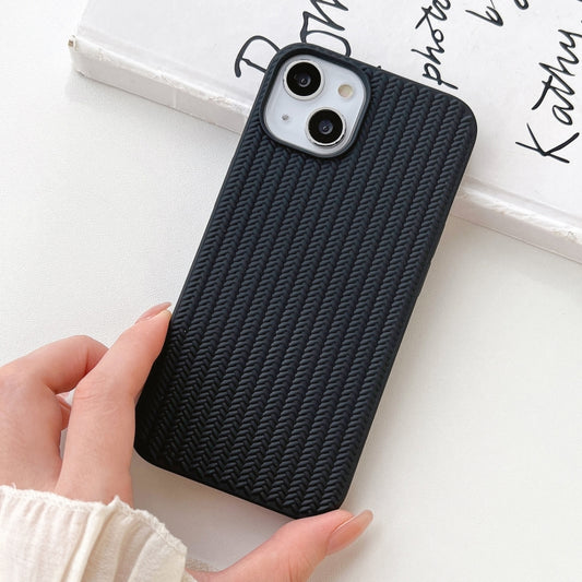 For iPhone 16 Pro Max Weave Texture TPU Phone Case(Black) by buy2fix