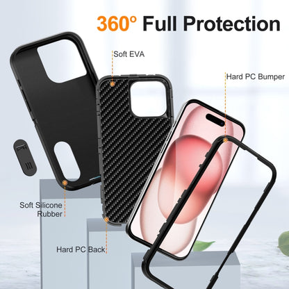 For iPhone 16 Pro Rugged PC + Silicone Phone Case with Holder(Black) - iPhone 16 Pro Cases by buy2fix | Online Shopping UK | buy2fix