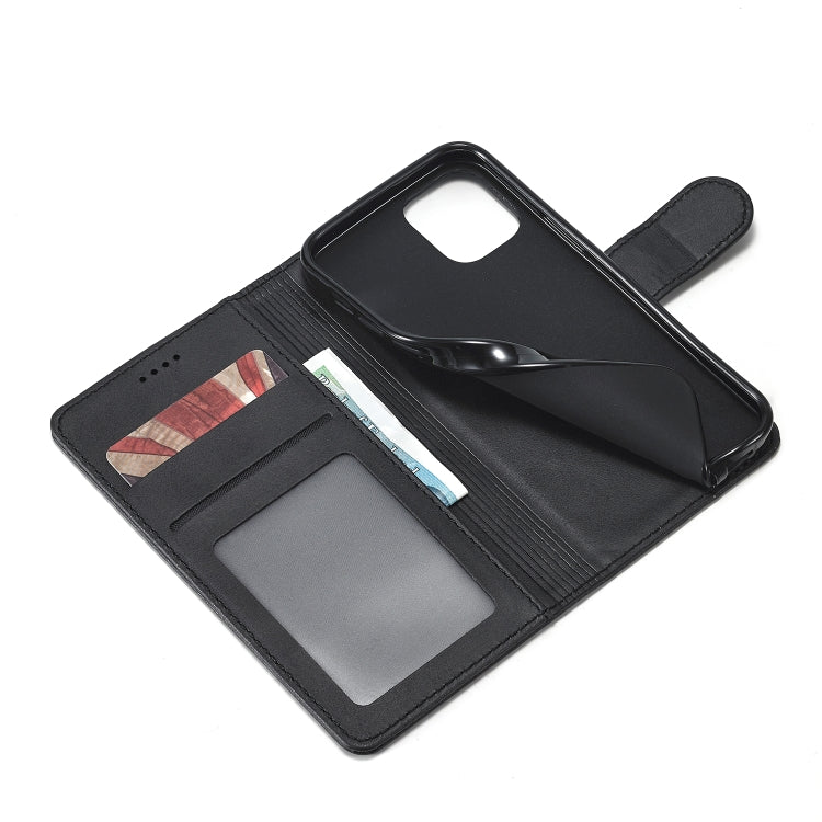 For iPhone 12 mini LC.IMEEKE Calf Texture Horizontal Flip Leather Case with Holder & Card Slots & Wallet(Black) - iPhone 12 mini Cases by LC.IMEEKE | Online Shopping UK | buy2fix