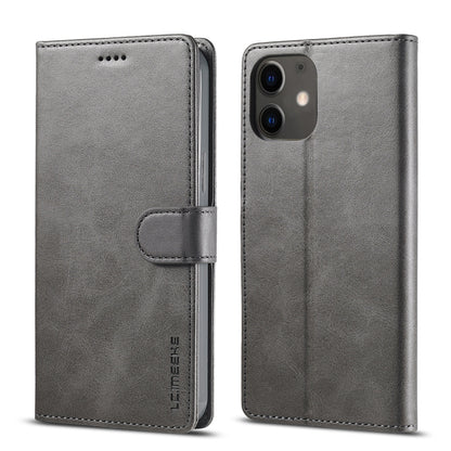 For iPhone 12 / 12 Pro LC.IMEEKE Calf Texture Horizontal Flip Leather Case with Holder & Card Slots & Wallet(Grey) - iPhone 12 / 12 Pro Cases by LC.IMEEKE | Online Shopping UK | buy2fix