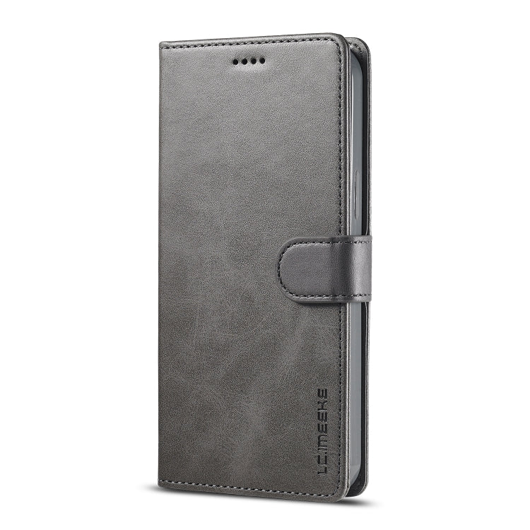 For iPhone 12 / 12 Pro LC.IMEEKE Calf Texture Horizontal Flip Leather Case with Holder & Card Slots & Wallet(Grey) - iPhone 12 / 12 Pro Cases by LC.IMEEKE | Online Shopping UK | buy2fix