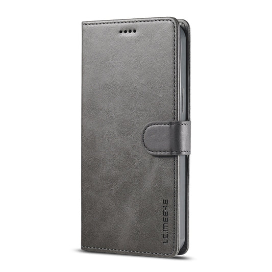 For iPhone 12 / 12 Pro LC.IMEEKE Calf Texture Horizontal Flip Leather Case with Holder & Card Slots & Wallet(Grey) - iPhone 12 / 12 Pro Cases by LC.IMEEKE | Online Shopping UK | buy2fix