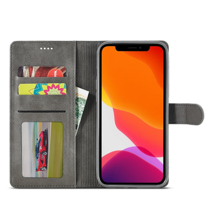 For iPhone 12 / 12 Pro LC.IMEEKE Calf Texture Horizontal Flip Leather Case with Holder & Card Slots & Wallet(Grey) - iPhone 12 / 12 Pro Cases by LC.IMEEKE | Online Shopping UK | buy2fix