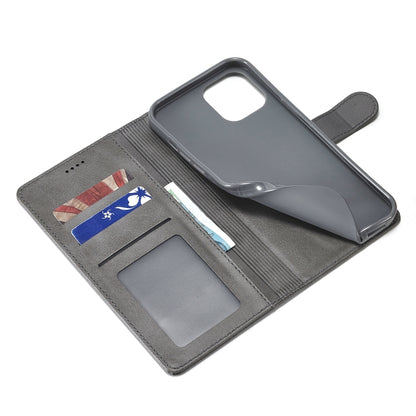 For iPhone 12 / 12 Pro LC.IMEEKE Calf Texture Horizontal Flip Leather Case with Holder & Card Slots & Wallet(Grey) - iPhone 12 / 12 Pro Cases by LC.IMEEKE | Online Shopping UK | buy2fix