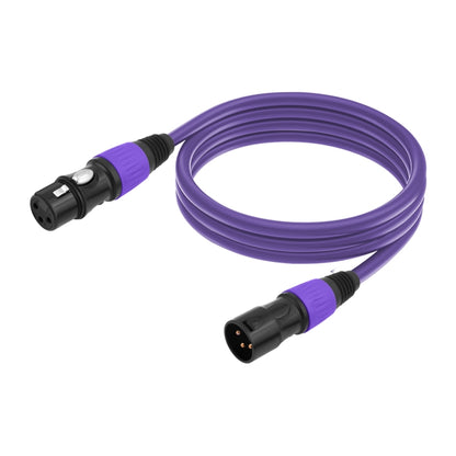 JC1015 XLR 3pin Male to Female Audio Cable, Length:1m(Purple) - Microphone Audio Cable & Connector by buy2fix | Online Shopping UK | buy2fix