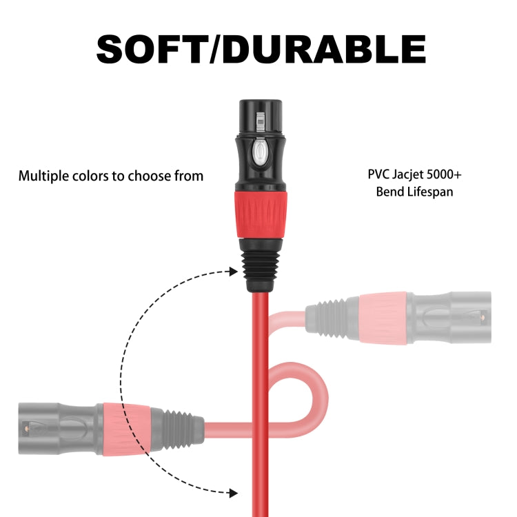 JC1015 XLR 3pin Male to Female Audio Cable, Length:1.8m(Orange) - Microphone Audio Cable & Connector by buy2fix | Online Shopping UK | buy2fix