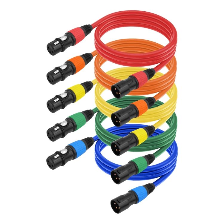 5 Color / Set JC1015 XLR 3pin Male to Female Audio Cable, Length:1m - Microphone Audio Cable & Connector by buy2fix | Online Shopping UK | buy2fix