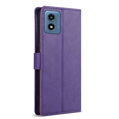 For Motorola Moto G Play 2024 N.BEKUS CSJ-P1 Solid Color Leather Phone Case(Purple) - Motorola Cases by N.BEKUS | Online Shopping UK | buy2fix