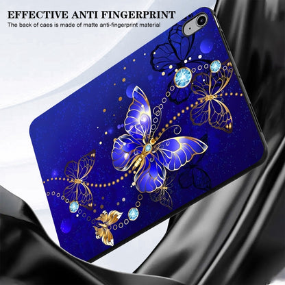 For iPad Air 11 2025 / 2024 Color Painting Pattern Smart Tablet TPU Case(Blue Butterfly) by buy2fix