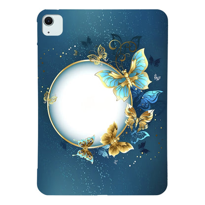 For iPad Air 11 2025 / 2024 Color Painting Pattern Smart Tablet TPU Case(Butterfly Circle) by buy2fix