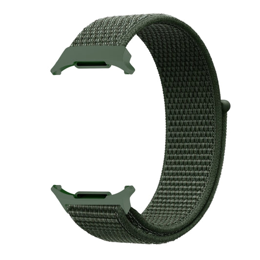 For Samsung Galaxy Watch Ultra 47mm / Ultra 2025 Plastic Connector Nylon Loop Watch Band(Army Green) by buy2fix