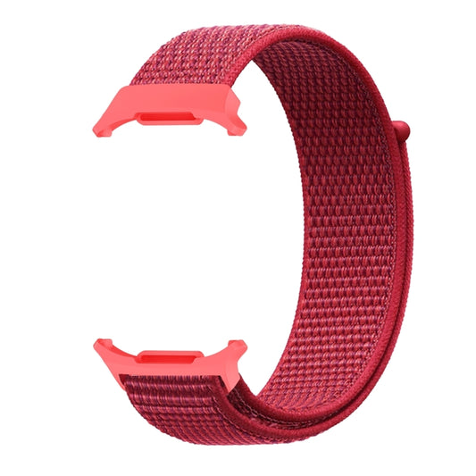 For Samsung Galaxy Watch Ultra 47mm / Ultra 2025 Plastic Connector Nylon Loop Watch Band(Red) by buy2fix