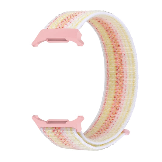 For Samsung Galaxy Watch Ultra 47mm / Ultra 2025 Plastic Connector Nylon Loop Watch Band(Starlight Powder) by buy2fix