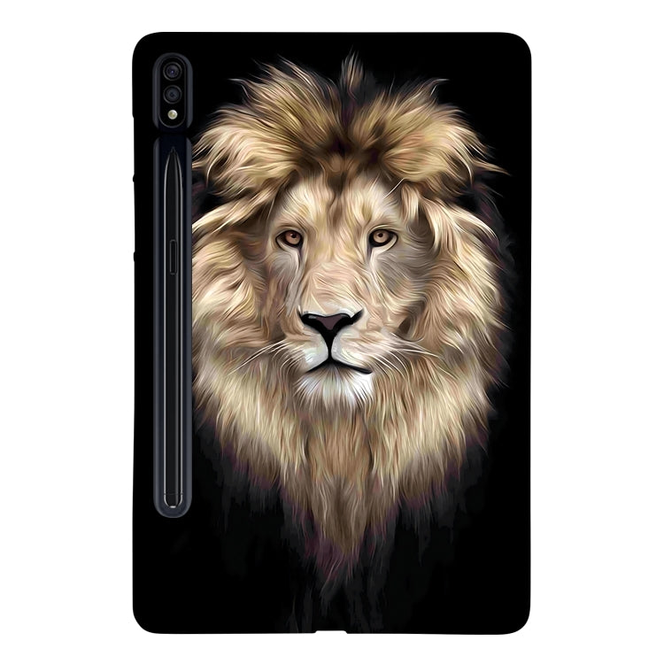 For Samsung Galaxy Tab S7 / S8 Color Painting Pattern Smart Tablet TPU Case(Lion) by buy2fix