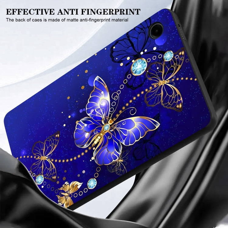 For Samsung Galaxy Tab S7+ / S8+ Color Painting Pattern Smart Tablet TPU Case(Blue Butterfly) by buy2fix