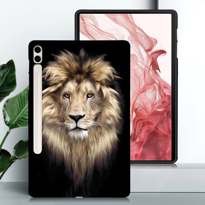 For Samsung Galaxy Tab S7+ / S8+ Color Painting Pattern Smart Tablet TPU Case(Lion) by buy2fix