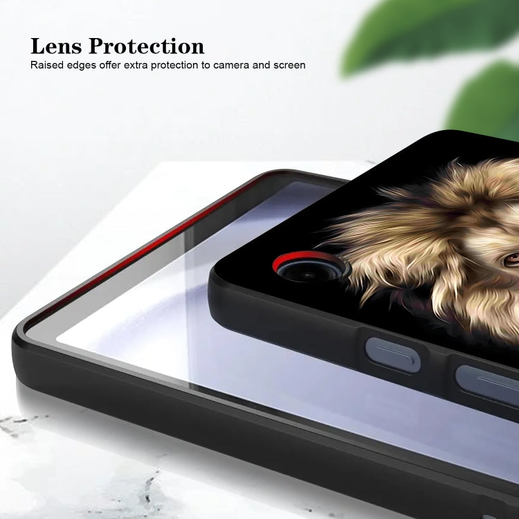 For Samsung Galaxy Tab S7+ / S8+ Color Painting Pattern Smart Tablet TPU Case(Lion) by buy2fix