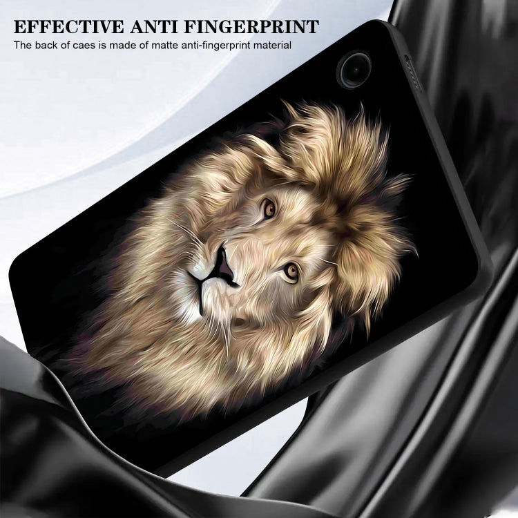 For Samsung Galaxy Tab S9+ / S9 FE+ Color Painting Pattern Smart Tablet TPU Case(Lion) - Galaxy Tab S9+ Cases by buy2fix | Online Shopping UK | buy2fix