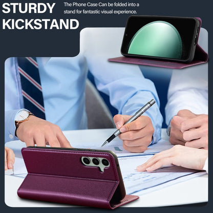 For Samsung Galaxy S23+ 5G LC.IMEEKE L1 Series Frosted Fine Texture PU Phone Case(Purple) by LC.IMEEKE