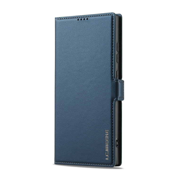 For Samsung Galaxy S25 Ultra 5G LC.IMEEKE L1 Series Frosted Fine Texture PU Phone Case(Blue) by LC.IMEEKE