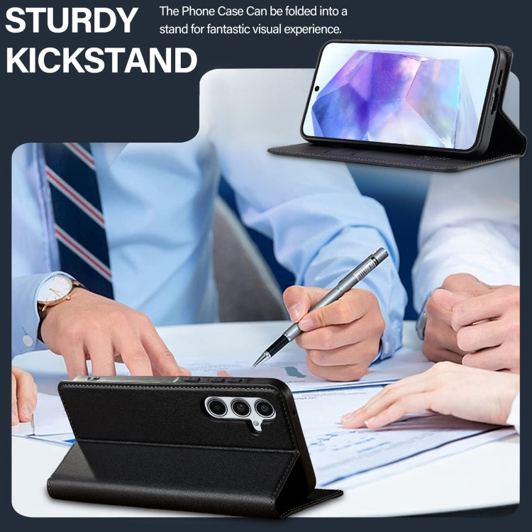 For Samsung Galaxy S25+ 5G LC.IMEEKE L1 Series Frosted Fine Texture PU Phone Case(Black) by LC.IMEEKE