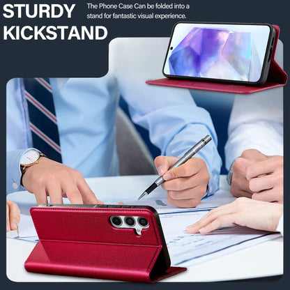 For Samsung Galaxy S25+ 5G LC.IMEEKE L1 Series Frosted Fine Texture PU Phone Case(Red) by LC.IMEEKE