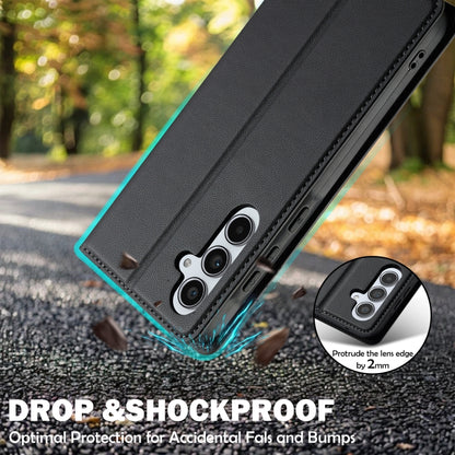 For Samsung Galaxy S25 5G LC.IMEEKE L1 Series Frosted Fine Texture PU Phone Case(Black) by LC.IMEEKE