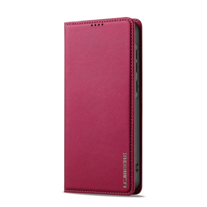 For Samsung Galaxy S25 5G LC.IMEEKE L1 Series Frosted Fine Texture PU Phone Case(Red) by LC.IMEEKE