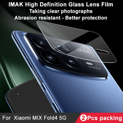 For Xiaomi Mix Fold 4 2 PCS/Set IMAK HD Glass Rear Camera Lens Film - Mix Fold 4 Tempered Glass by imak | Online Shopping UK | buy2fix