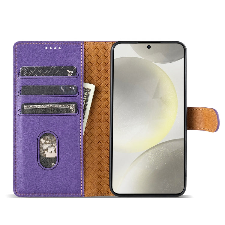 For Samsung Galaxy S24 5G N.BEKUS CSJ-P1 Solid Color Leather Phone Case(Purple) - Galaxy S24 5G Cases by N.BEKUS | Online Shopping UK | buy2fix