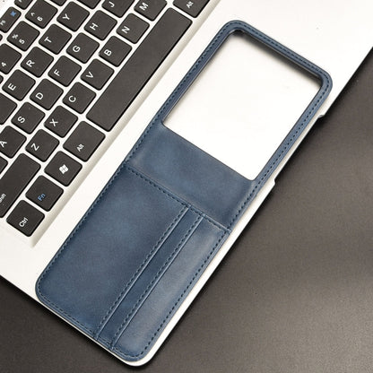 For Motorola Razr 50 Ultra Skin Feel Card Slot Leather Phone Case(Blue) by buy2fix