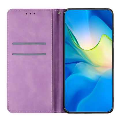 For Google Pixel 9 / 9 Pro Ethnic Embossed Adsorption Leather Phone Case(Purple) - Google Cases by buy2fix | Online Shopping UK | buy2fix