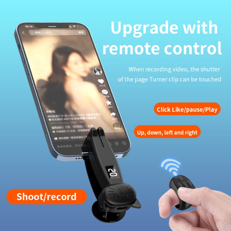 JX-05Pro Portable Smart Cell Phone Tablet Screen Clicker Page Turner with Remote Control(Black) - Phone Remote Control by buy2fix | Online Shopping UK | buy2fix