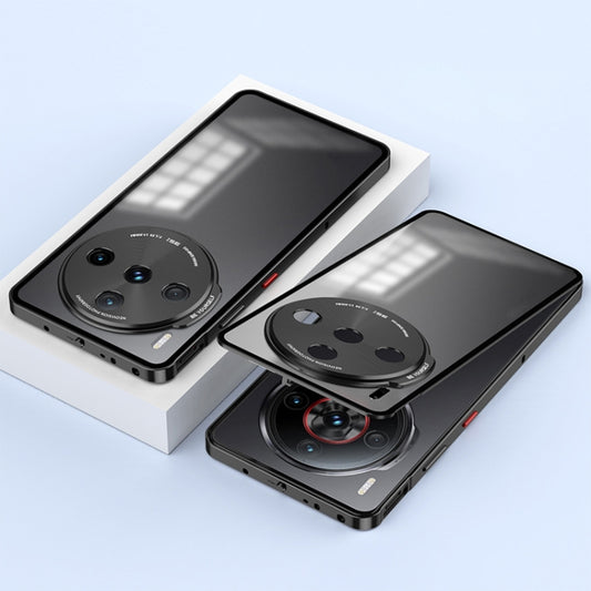 For ZTE nubia Z60S Pro Snap Buckle Metal Frame Frosted Phone Case(Black) - ZTE Cases by buy2fix | Online Shopping UK | buy2fix