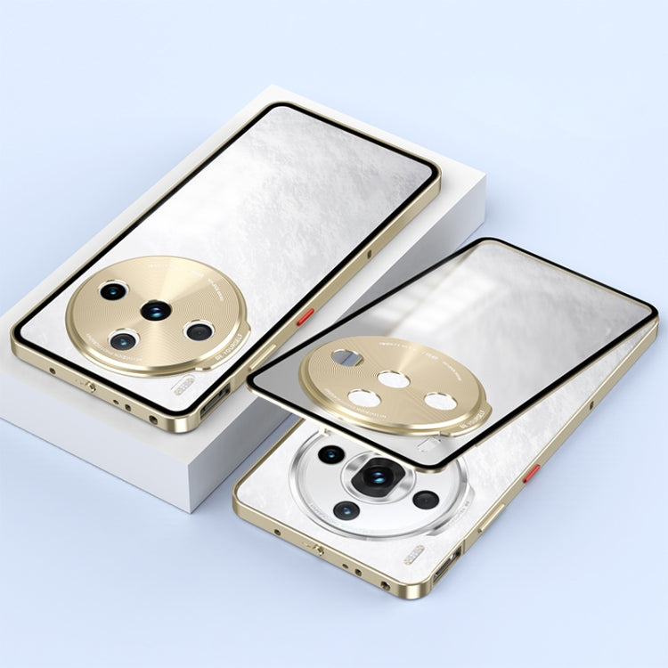 For ZTE nubia Z60S Pro Snap Buckle Metal Frame Frosted Phone Case(Gold) - ZTE Cases by buy2fix | Online Shopping UK | buy2fix