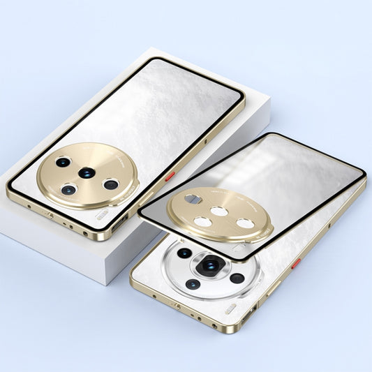 For ZTE nubia Z60S Pro Snap Buckle Metal Frame Frosted Phone Case(Gold) - ZTE Cases by buy2fix | Online Shopping UK | buy2fix