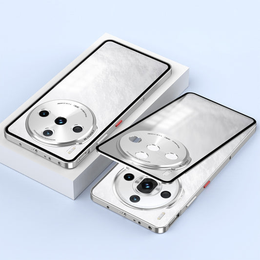 For ZTE nubia Z60S Pro Snap Buckle Metal Frame Frosted Phone Case(Silver) - ZTE Cases by buy2fix | Online Shopping UK | buy2fix