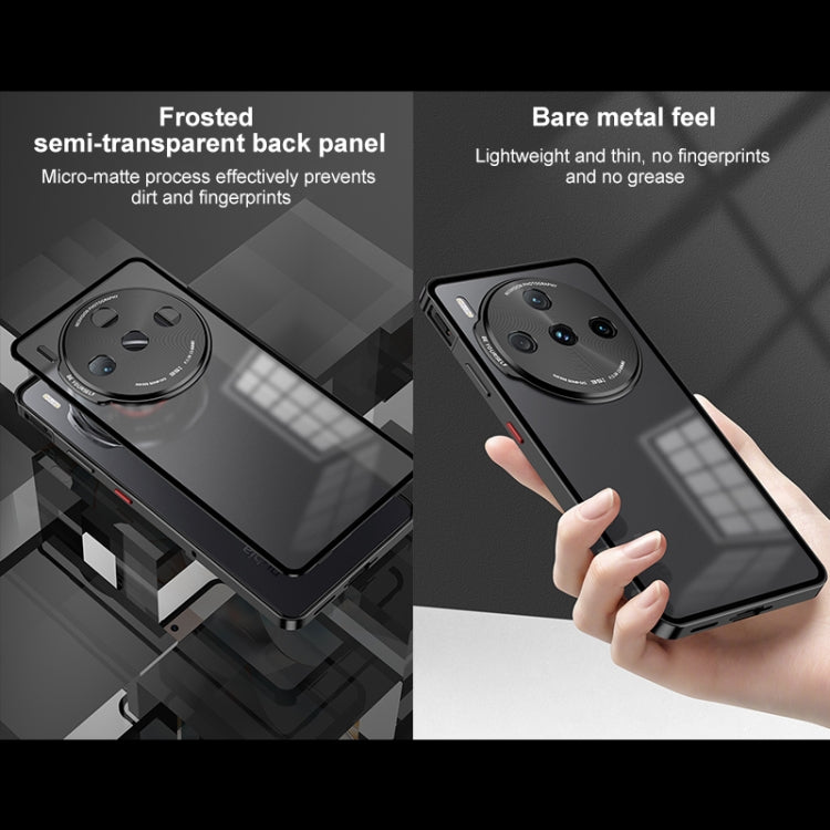 For ZTE nubia Z60S Pro Snap Buckle Metal Frame Frosted Phone Case(Silver) - ZTE Cases by buy2fix | Online Shopping UK | buy2fix