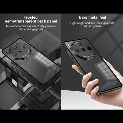 For ZTE nubia Z60S Pro Snap Buckle Metal Frame Frosted Phone Case(Silver) - ZTE Cases by buy2fix | Online Shopping UK | buy2fix