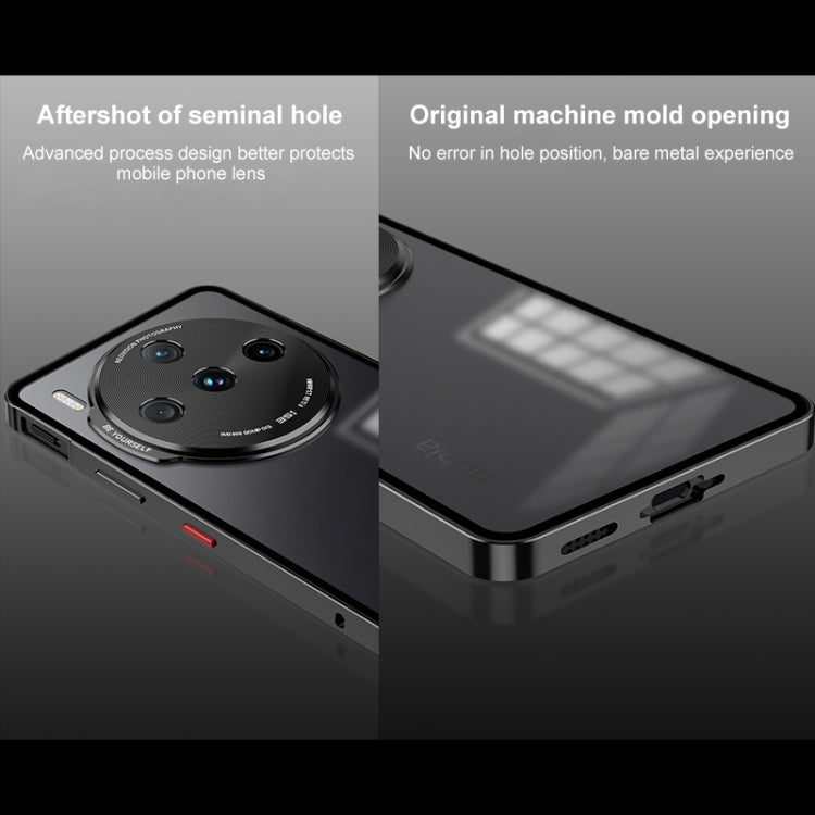 For ZTE nubia Z60S Pro Snap Buckle Metal Frame Frosted Phone Case(Silver) - ZTE Cases by buy2fix | Online Shopping UK | buy2fix