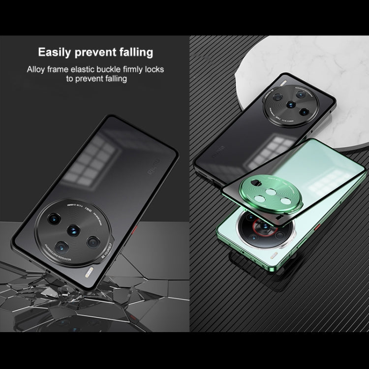 For ZTE nubia Z60S Pro Snap Buckle Metal Frame Frosted Phone Case(Green) - ZTE Cases by buy2fix | Online Shopping UK | buy2fix