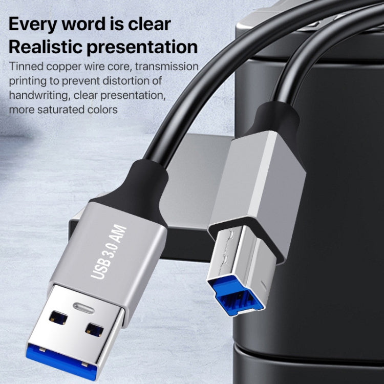 USB 3.0 A Male to USB-B Square Interface Printer Data Transmission Adapter Cable, Length:1m - USB Cable by buy2fix | Online Shopping UK | buy2fix