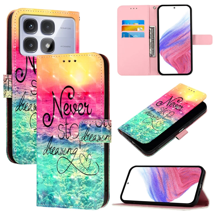 For Redmi K70 Ultra 5G Global 3D Painting Horizontal Flip Leather Phone Case(Chasing Dreams) by buy2fix